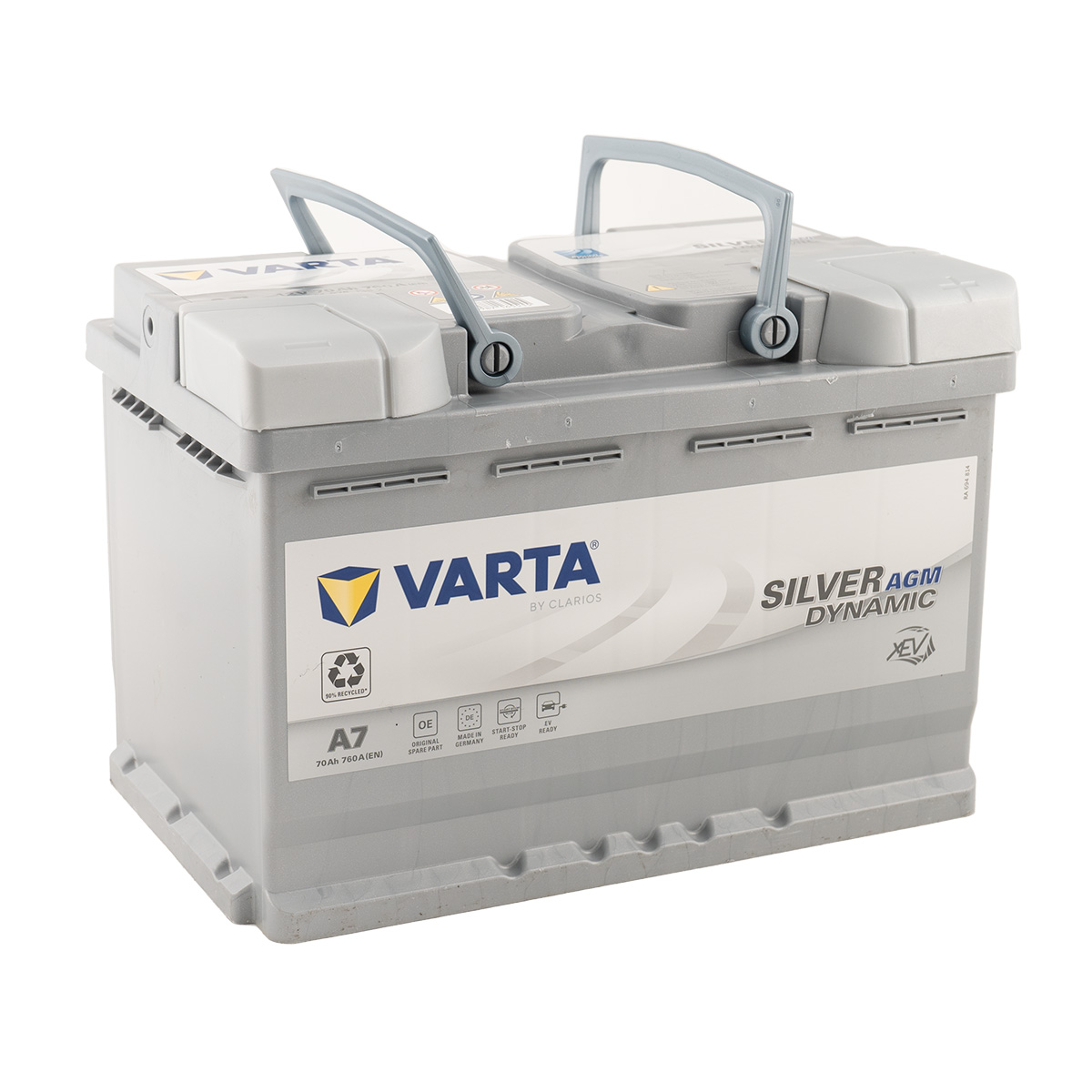 VARTA A7 Silver Dynamic AGM 12V 70Ah 760A Autobatterie Start-Stop