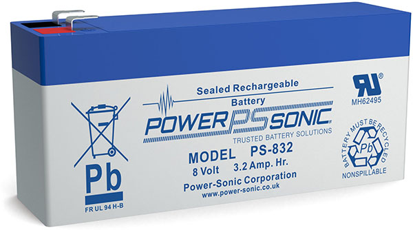 Powersonic PS 832 8V 3,2Ah Blei-Vlies Akku AGM