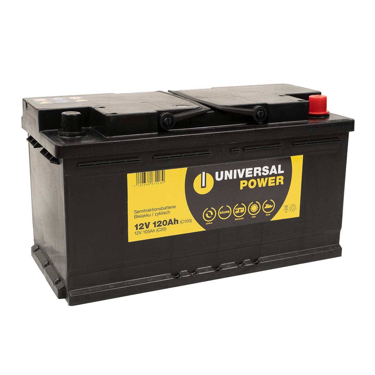 Universal Power UPA12-120 Solar Batterie Wohnmobilbatterie 12V