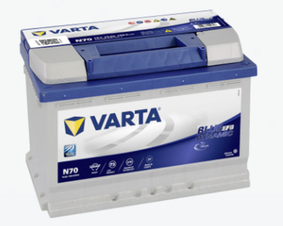 VARTA N70 Blue Dynamic EFB 70Ah 760A Autobatterie Start-Stop 570
