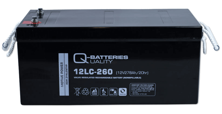 Q-Batteries 12LC-260 / 12V - 278Ah Blei Akku Zyklentyp AGM - Deep Cycle VRLA