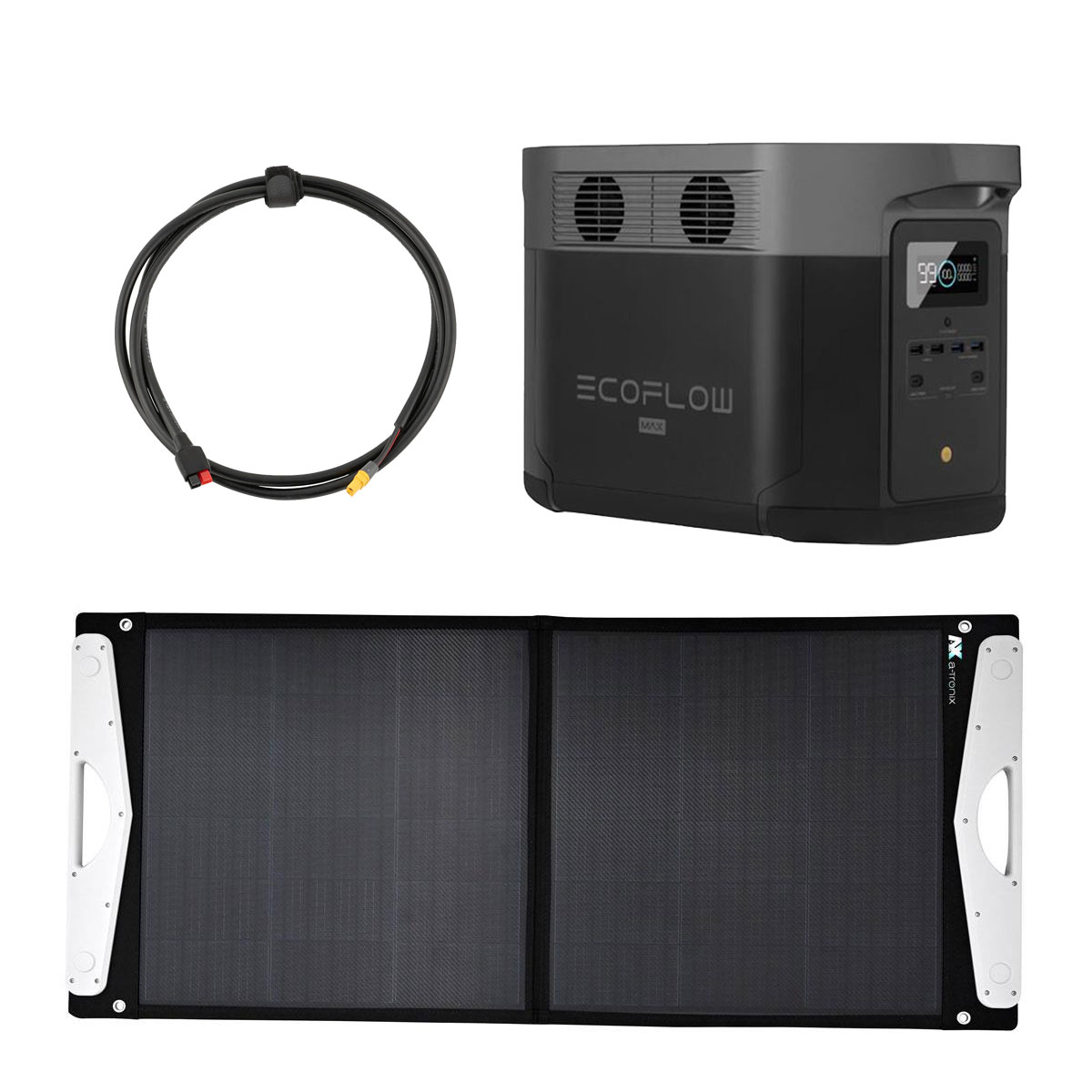 EcoFlow Delta Max 1600 1612Wh Portable Powerstation mit 100W Solarpanel mit USB