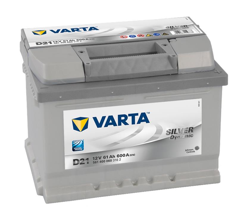 VARTA D21 Silver Dynamic 61Ah 600A Autobatterie 561 400 060