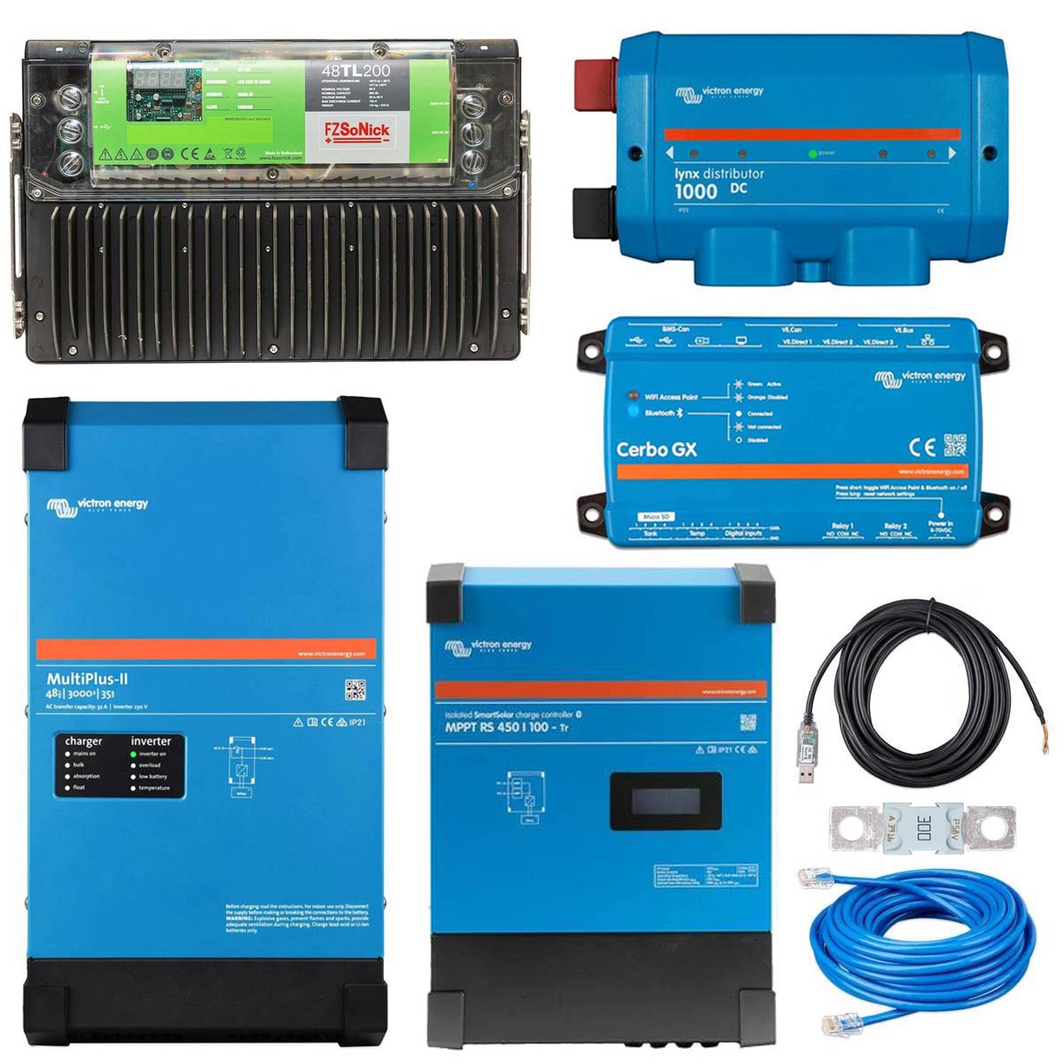 10 kWh Set Salzbatterie mit Victron MultiPlus 2 48/3000/35-32 PV-Ready bis 5,8kWp