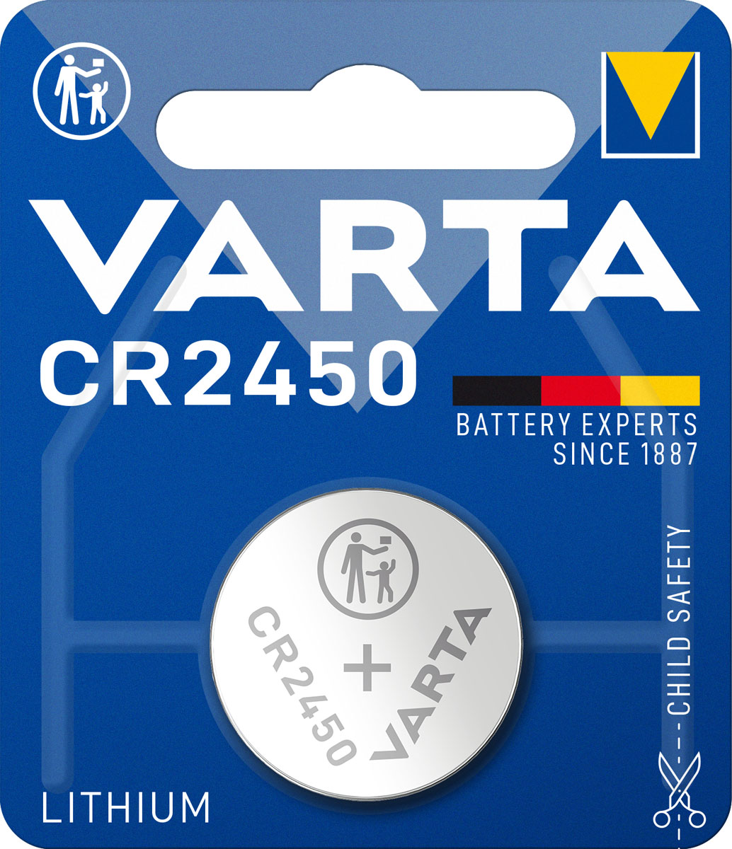 Varta Knopfzelle CR2450 Lithium 3V (1er Blister)  