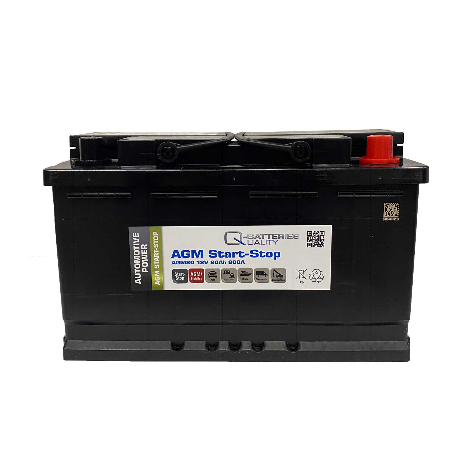 CARIPAR GREEN LINE AGM STOP-GO Autobatterie Starterbatterie 12V 80Ah 800A/EN  